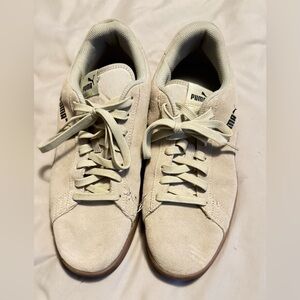 Puma Light Tan Suede Sneakers